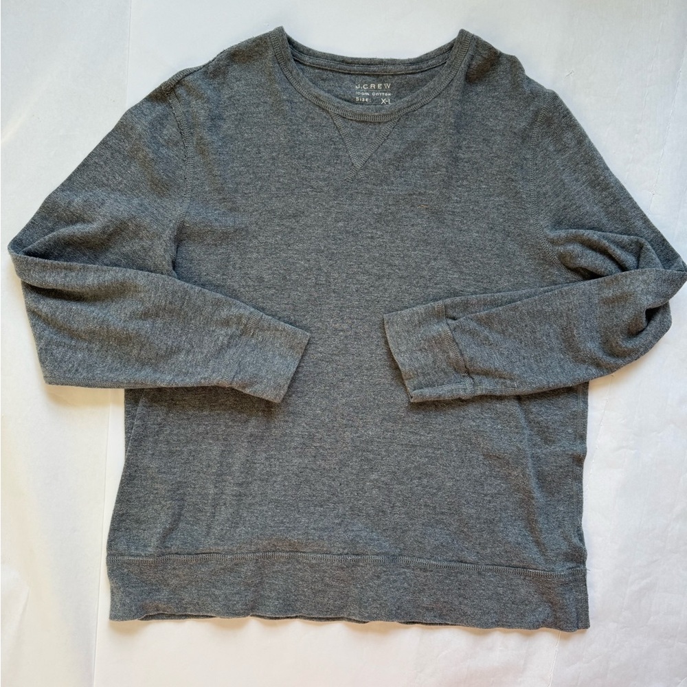 J.Crew Long Sleeve Shirt Gray Mens XL 100% Cotton